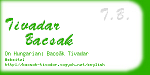 tivadar bacsak business card